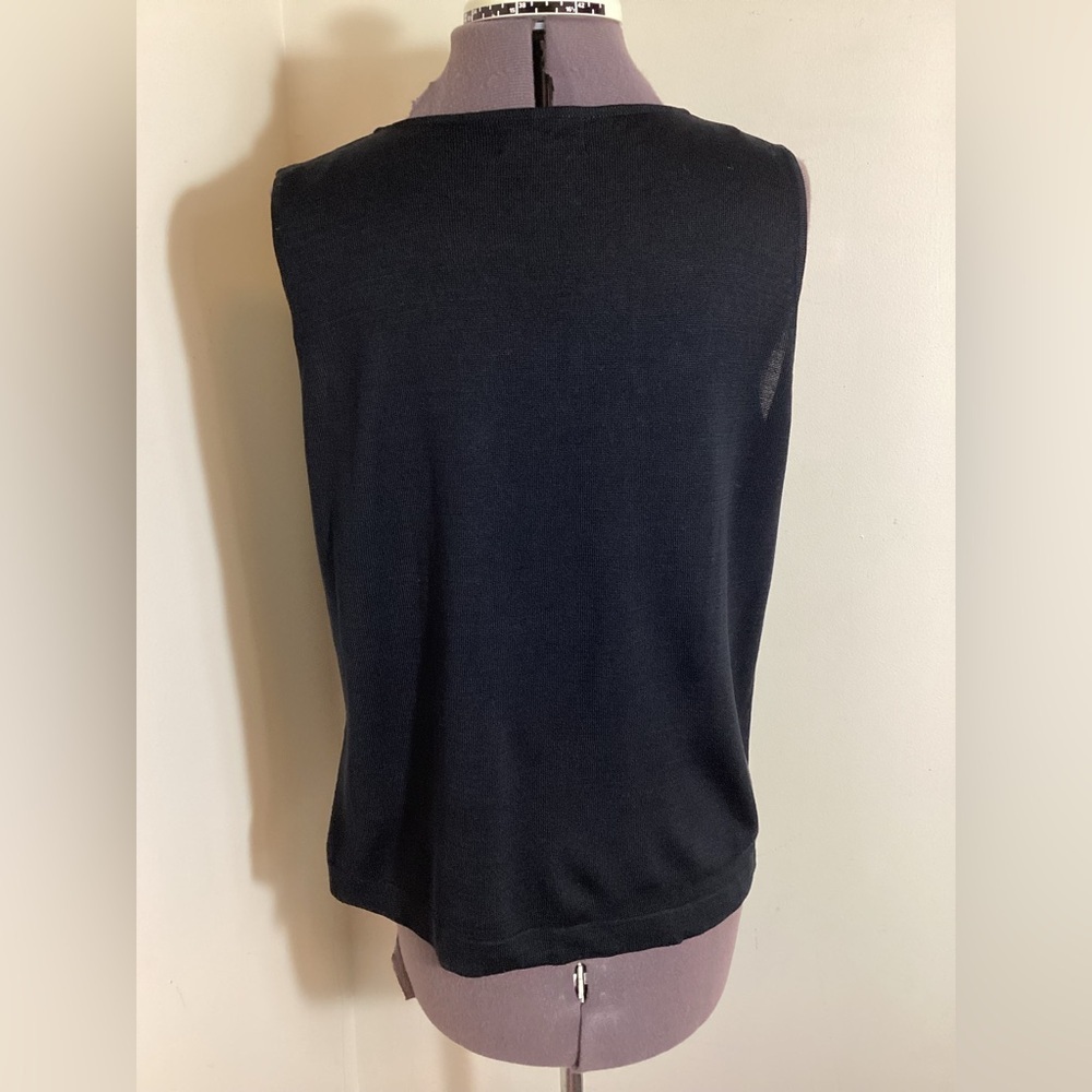 Maille Ishyu Silk Capsule Knit Tank Sz L Classic Basic Staple Elegant Minimalist - Picture 3 of 13